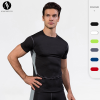 Trendy Men's PRO Sports Fitness Running T-Shirt – Quick-Dry, Elastic & Moisture-Wicking Short Sleeve | Exclusive OEM, ODM, and Wholesale Offers for Sourcing Agents - Fitness Model 1033