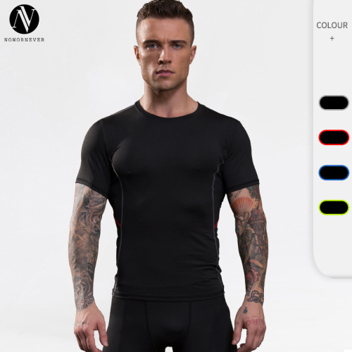 OEM & ODM Men's Compression Short Sleeve Sports Training Fitness Wear - High-Elastic, Quick-Dry, Moisture-Wicking Breathable T-Shirt for Wholesale & Sourcing Agents91204