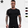 OEM & ODM Men's Compression Short Sleeve Sports Training Fitness Wear - High-Elastic, Quick-Dry, Moisture-Wicking Breathable T-Shirt for Wholesale & Sourcing Agents91204