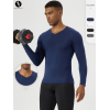 Men's V-Neck Long Sleeve Compression T-Shirt | Quick-Dry, High-Elastic Breathable Base Layer for Fitness | OEM, ODM, and Wholesale Sourcing Agents for Activewear51525