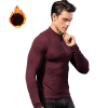 9005Customizable Winter Fleece-Lined PRO Men's Fitness Running Long Sleeve Hoodie - Amazon Quick-Dry Compression with Stand Collar - Perfect for OEM/ODM Partnerships - Supplying Activewear Brands & Wholesalers Globally