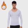 Wholesale Winter Fleece-Lined Men's V-Neck PRO Compression Training Long Sleeve High-Elastic Running Top - Custom OEM & ODM Solutions for Activewear Brands01511