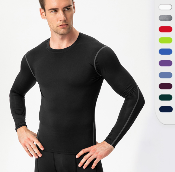 OEM & ODM Men's Compression Training PRO Sports Fitness Running Long Sleeve Moisture-Wicking Quick-Dry T-Shirt 1019 | Wholesale Activewear & Sourcing Agents