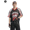 Jiezhan Menswear | OEM Flame Print Mesh Basketball Jersey - Short Sleeve 26 Summer Style | American Streetwear Raglan Sleeve T-Shirt for Wholesale & ODM Sourcing8486S26