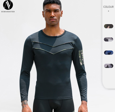 Wholesale Men's Fitness Long Sleeve Quick-Dry Outdoor Running T-Shirt - High-Elastic, Moisture-Wicking Compression Wear | OEM & ODM Services Available | Model 91502