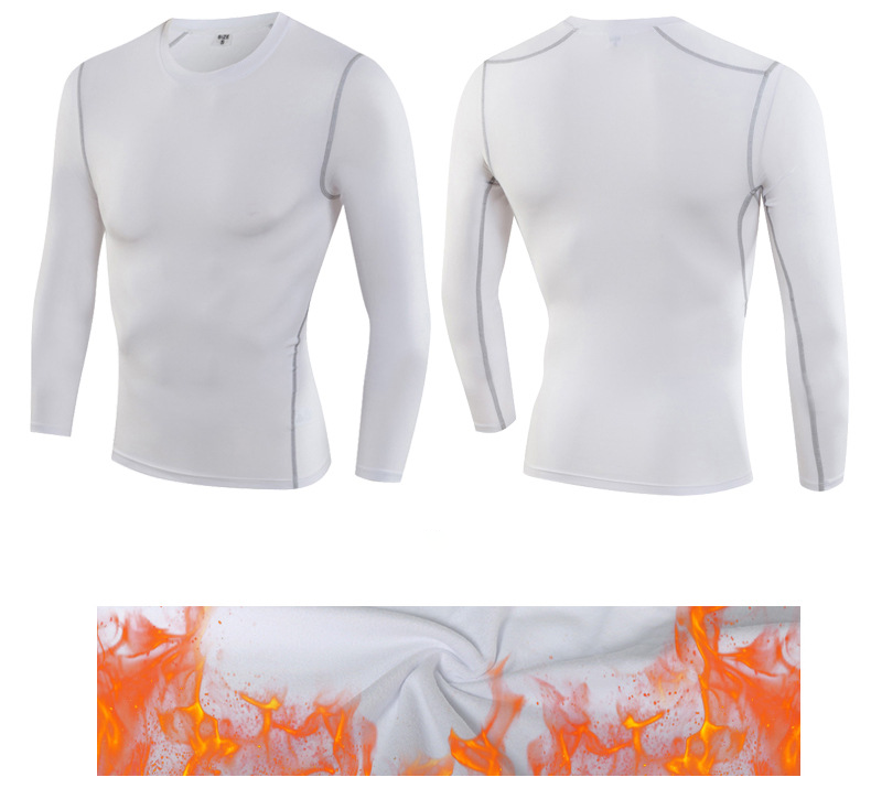 OEM winter fleece-lined fitness shirts