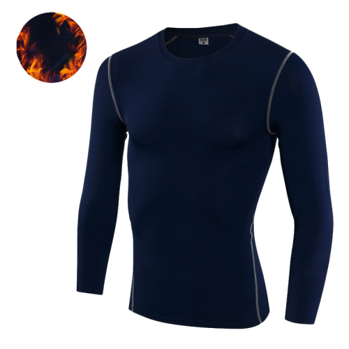 OEM & ODM Winter Fleece-Lined PRO Fitness Compression Men's Long Sleeve T-Shirt - Quick-Dry Sports Training Wear for Wholesalers and Sourcing Agents1021