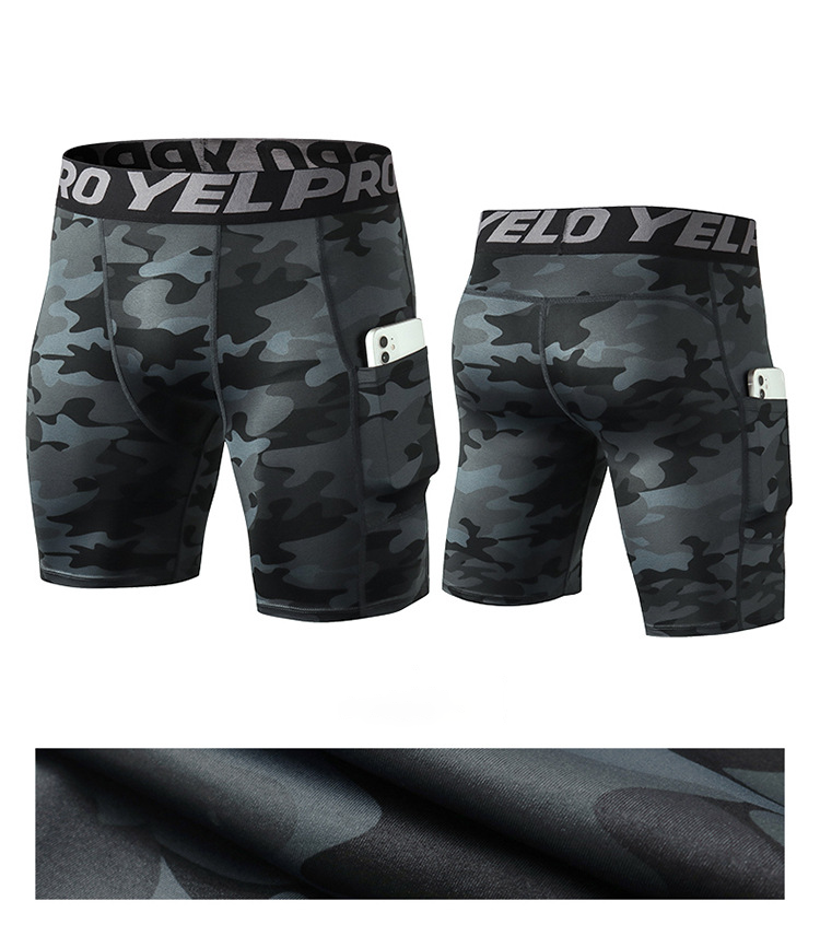Men's fitness shorts with pockets