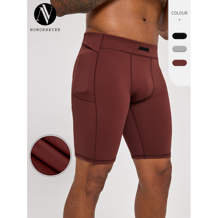 OEM & ODM European & American Strong Shaping Men's Summer Quick-Dry Breathable Sports Shorts - Sweat-Inducing Training 5/4 Pants for Wholesale & Sourcing Agents51442