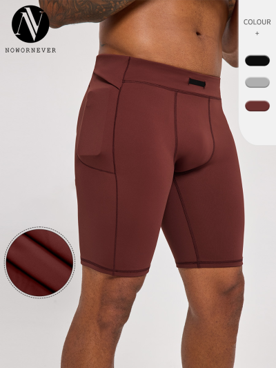 OEM & ODM European & American Strong Shaping Men's Summer Quick-Dry Breathable Sports Shorts - Sweat-Inducing Training 5/4 Pants for Wholesale & Sourcing Agents51442