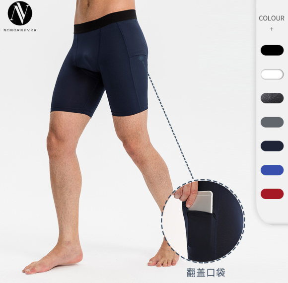 OEM/ODM Men's Compression Fitness Shorts with Pocket - High-Elastic, Moisture-Wicking Quick-Dry Sports Running Training Shorts for Wholesale & Sourcing Agents01406