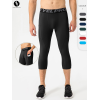 OEM & ODM Men's PRO Fitness 7/4 Pants with Pockets - High-Elastic Compression Shorts for Sports Training, Running, Quick-Dry Fabric - Wholesale & Sourcing Agents Welcome!1081