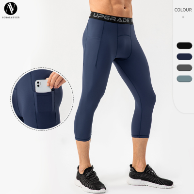 High-Quality Men's Nylon Fitness Pants | Quick-Dry & High-Elastic Sports Compression for Basketball Training | OEM, ODM, and Wholesale Opportunities Available21337