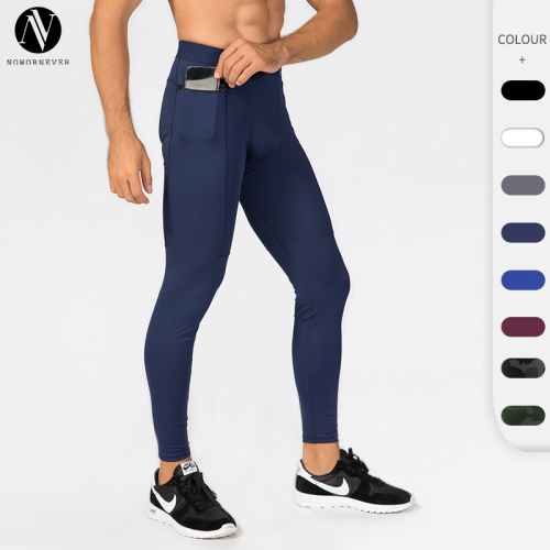 OEM & ODM Men's Zip Pocket Fitness Long Pants - PRO Sports Running Training Moisture-Wicking Quick-Dry High-Elastic Compression Pants 1070 for Wholesale & Sourcing Agents