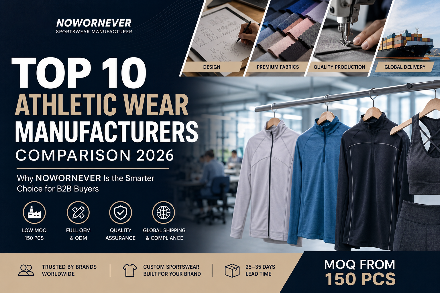 Top 10 Athletic Wear Manufacturers Compared: Why B2B Buyers Choose NOWORNEVER as Their Sportswear Supplier