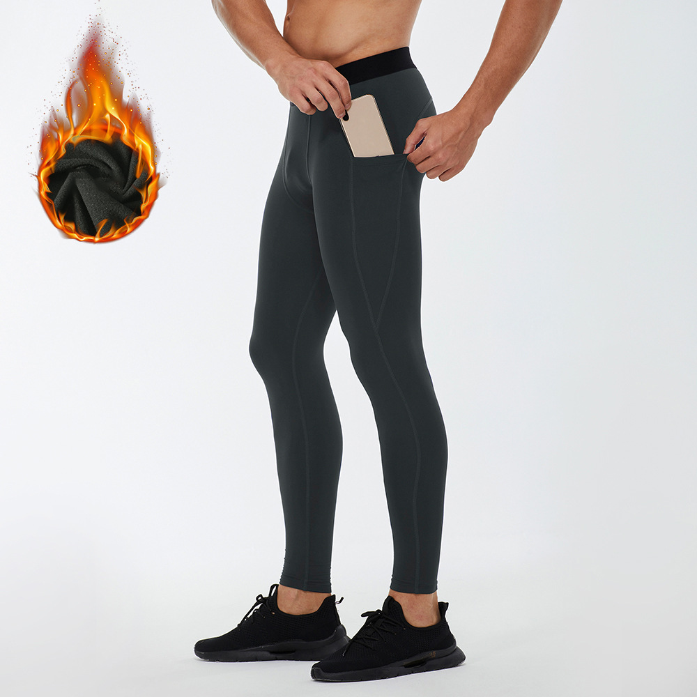 fleece-lined long pants for men
