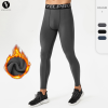 High-Elastic Winter Nylon Fleece-Lined Men's Compression Pants | OEM & ODM Available | Long Trousers for Fitness Training & Running Base Layer | Sourcing Agents Welcome | Style 21334