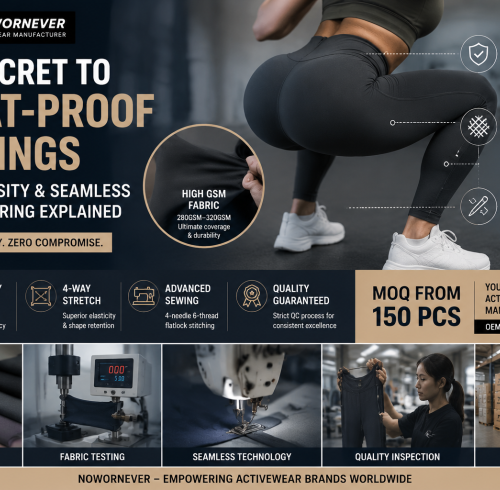 The Secret to Squat-Proof Leggings Wholesale: Fabric Density & Seamless Manufacturing by NOWORNEVER