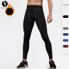 1022Custom OEM & ODM Winter Fleece-Lined PRO Sports Compression Long Pants | Quick-Dry Fitness Apparel, Moisture-Wicking Slim-Fit | Ideal for Wholesale & Sourcing in North America & Europe