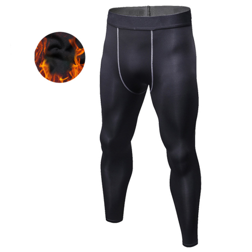 1022Custom OEM & ODM Winter Fleece-Lined PRO Sports Compression Long Pants | Quick-Dry Fitness Apparel, Moisture-Wicking Slim-Fit | Ideal for Wholesale & Sourcing in North America & Europe