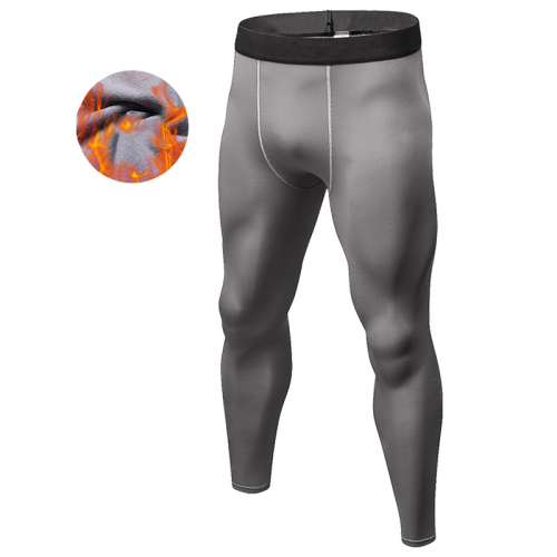 1022Custom OEM & ODM Winter Fleece-Lined PRO Sports Compression Long Pants | Quick-Dry Fitness Apparel, Moisture-Wicking Slim-Fit | Ideal for Wholesale & Sourcing in North America & Europe