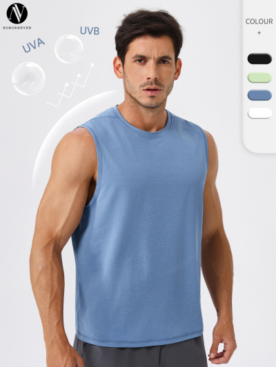 Bulk Men's Running Fitness Quick-Dry Sleeveless Vest - Anti-Bacterial, Breathable Sports Tank Top with Sun Protection | OEM & ODM Solutions 51119 for Wholesale Partners