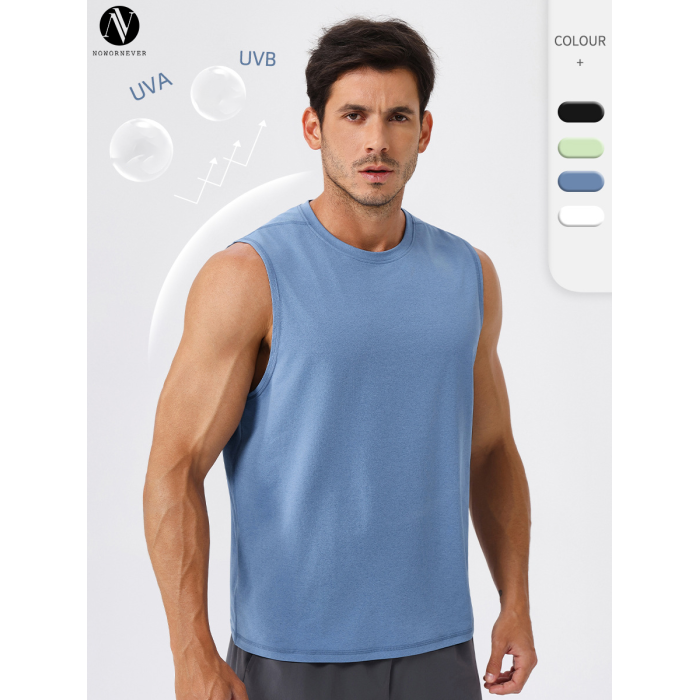 Bulk Men's Running Fitness Quick-Dry Sleeveless Vest - Anti-Bacterial, Breathable Sports Tank Top with Sun Protection | OEM & ODM Solutions 51119 for Wholesale Partners