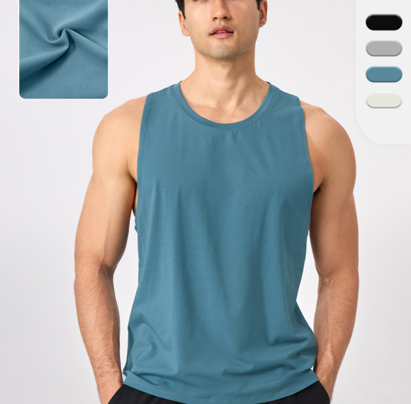 Wholesale Men's Modal Loose Sports Vest - Cooling & Breathable Sleeveless Fitness Tank Top | OEM/ODM Solutions for Outdoor Training51140