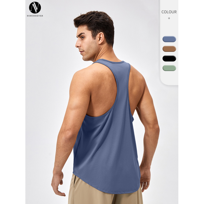 41115European & American Men's Loose Fitness Vest | OEM, ODM & Wholesale Sports Top | Quick-Dry Breathable Round Neck Training Tank Top | Your Trusted Sourcing Partner for Quality Gym Apparel