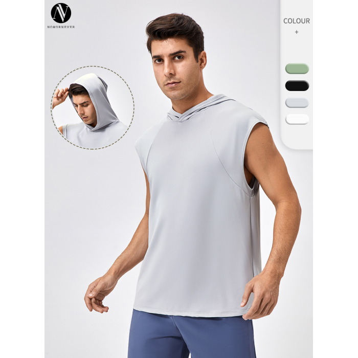 OEM & ODM European & American Men's Wide-Strap Sports Vest - Loose Quick-Dry Basketball Running Hooded Fitness Tank Top 41116 | Wholesale Activewear and Sourcing Agents