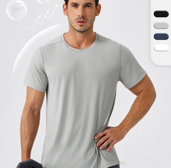 OEM & ODM Men's Ice Silk Sun Protection T-Shirt - Quick-Dry Short Sleeve Fitness Running Top for Spring/Summer - Perfect for Wholesale & Sourcing Needs51233