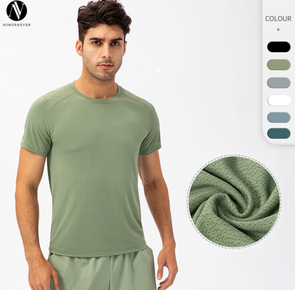 Spring/Summer Men's Loose Running Quick-Dry T-Shirt - Short Sleeve, Round Neck, Moisture-Wicking Fabric | Custom OEM & ODM Manufacturing for Wholesale21220