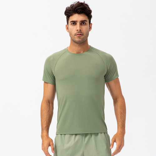 Spring/Summer Men's Loose Running Quick-Dry T-Shirt - Short Sleeve, Round Neck, Moisture-Wicking Fabric | Custom OEM & ODM Manufacturing for Wholesale21220