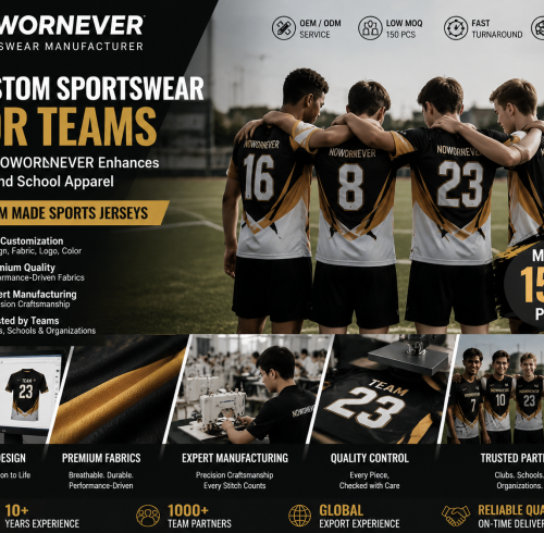 Custom Made Sports Jerseys for Teams: How NOWORNEVER Enhances Club and School Apparel