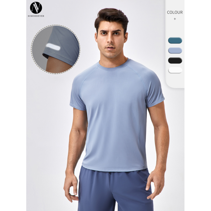 Outdoor Men's Summer Sports Reflective Quick-Dry T-Shirt - Bulk Supply of Breathable Loose Fit Running & Fitness Top | OEM, ODM Services Offered41230