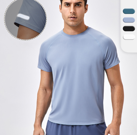 Outdoor Men's Summer Sports Reflective Quick-Dry T-Shirt - Bulk Supply of Breathable Loose Fit Running & Fitness Top | OEM, ODM Services Offered41230