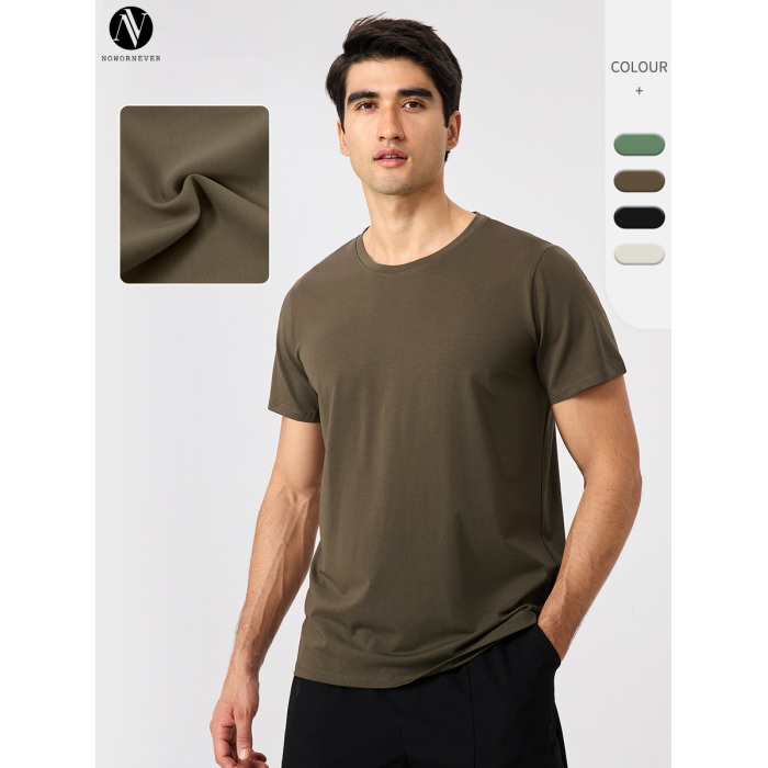 51235OEM & ODM Men's Loose Sports Short Sleeve Modal Cooling T-Shirt - Breathable Fitness Wear for Outdoor Activities, Quick-Dry Round Neck Running Top - Ideal for Wholesale & Sourcing Agents