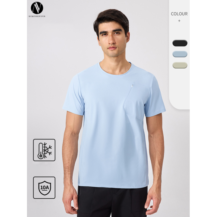 Wholesale Men's Spring/Summer Sports Short Sleeve Antibacterial Cooling Quick-Dry T-Shirt - OEM/ODM for Casual Outdoor Fitness & Running Wear51241