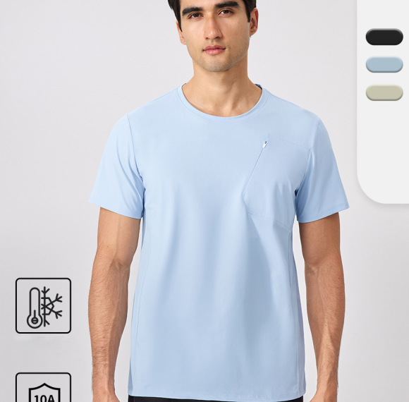 Wholesale Men's Spring/Summer Sports Short Sleeve Antibacterial Cooling Quick-Dry T-Shirt - OEM/ODM for Casual Outdoor Fitness & Running Wear51241