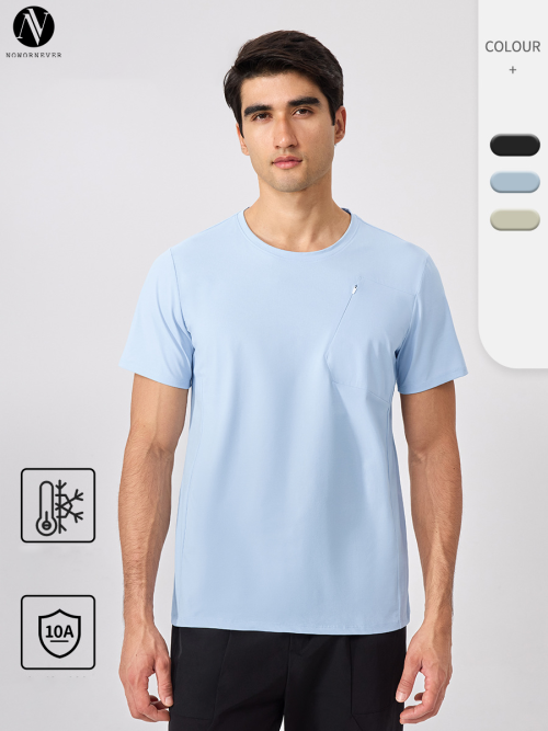 Wholesale Men's Spring/Summer Sports Short Sleeve Antibacterial Cooling Quick-Dry T-Shirt - OEM/ODM for Casual Outdoor Fitness & Running Wear51241