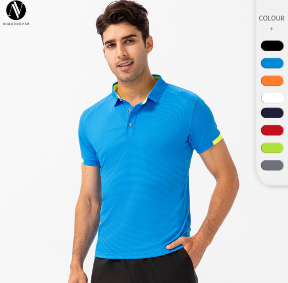 D15012Men's Summer Polo Shirt - OEM/ODM Short Sleeve Sports Design, Loose and Breathable Quick-Dry Fitness Running Training T-Shirt | Ideal for Wholesale Supply and Sourcing Agents | Perfect Activewear Solution
