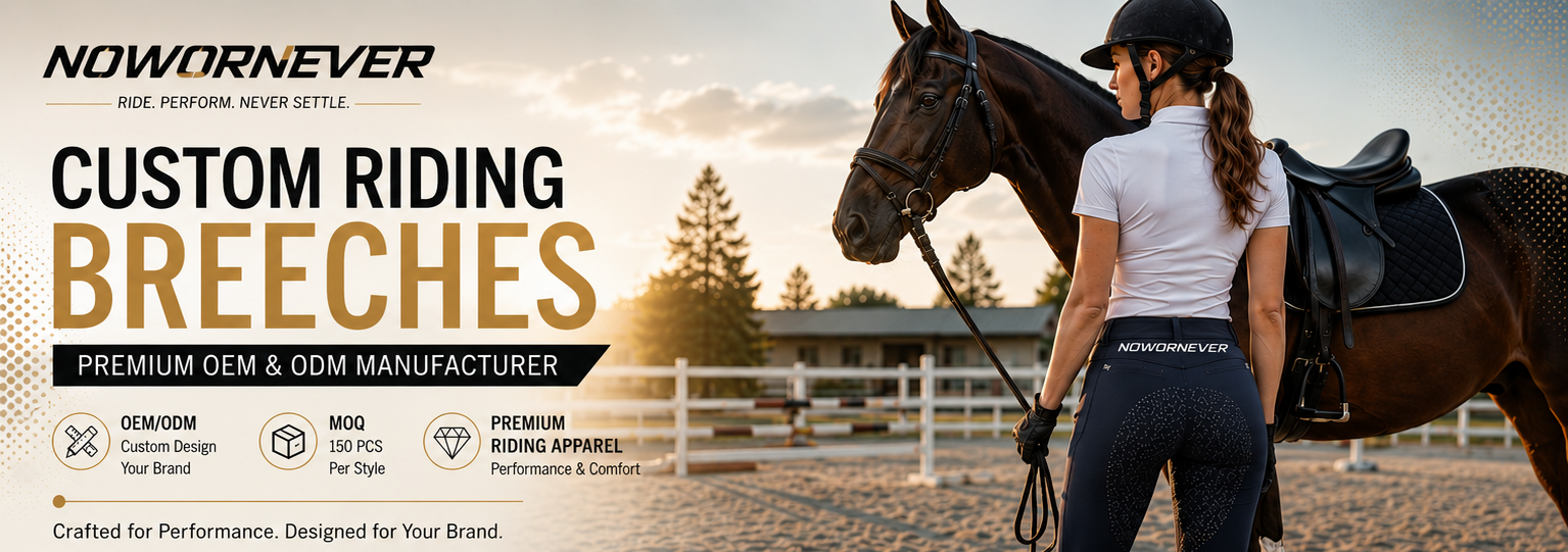 Custom Riding Breeches Trends 2026 How NOWORNEVER Supports Global Equestrian Brands with Premium OEM Manufacturing