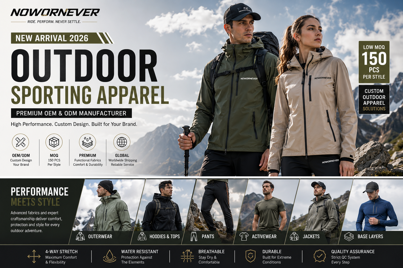 New Outdoor Sporting Apparel Collection Launch: How NOWORNEVER Helps B2B Buyers Stay Ahead in 2026