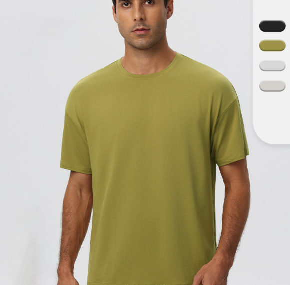 61202Men's Loose Fit Moisture-Wicking Sports T-Shirt | Ideal for Fitness, Running & Outdoor Activities | Breathable Short Sleeve | OEM/ODM & Wholesale Solutions for Sportswear & Fashion Clothing