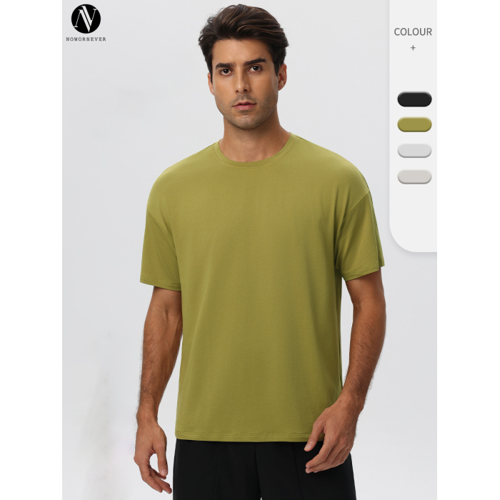 61202Men's Loose Fit Moisture-Wicking Sports T-Shirt | Ideal for Fitness, Running & Outdoor Activities | Breathable Short Sleeve | OEM/ODM & Wholesale Solutions for Sportswear & Fashion Clothing