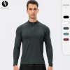 Men's Autumn/Winter Fitness Long Sleeve Quick-Dry Running Training Half-Zip Slim Fit Pullover Hoodie - Available for OEM, ODM, and Bulk Orders from Sourcing Agents11516