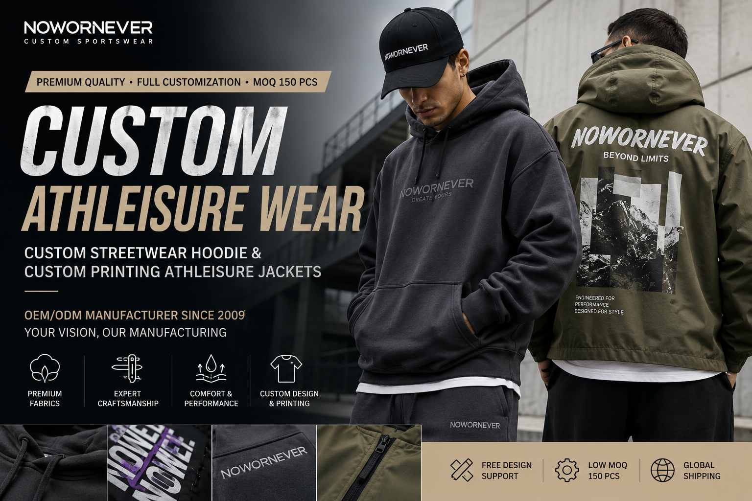 Custom Athleisure Wear Guide: How to Source Custom Streetwear Hoodies and Custom Printing Athleisure Jackets
