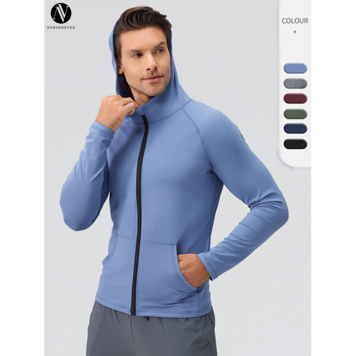 Wholesale Men's Autumn/Winter Sports Jacket - Quick-Dry Zippered Stand Collar Long Sleeve Fitness Running Jacket 31610 | OEM & ODM Manufacturing Services