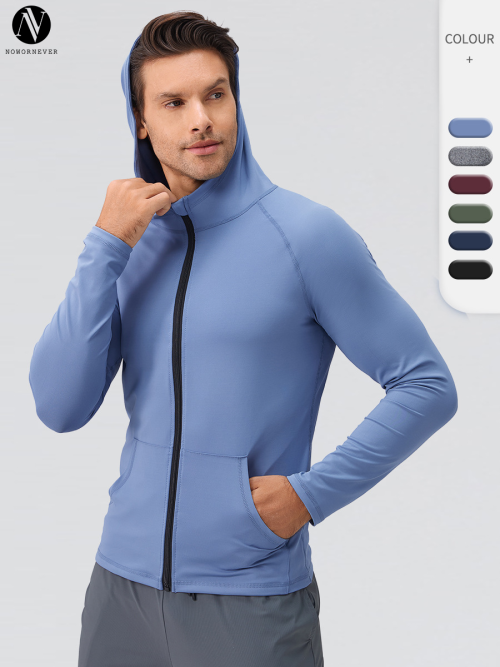Wholesale Men's Autumn/Winter Sports Jacket - Quick-Dry Zippered Stand Collar Long Sleeve Fitness Running Jacket 31610 | OEM & ODM Manufacturing Services
