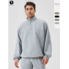 Men's Autumn/Winter Sports Hoodie - Loose Stand Collar, Half-Zip Long Sleeve for Casual Training | OEM, ODM, Wholesaling Available for Fitness Wear 41521